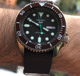 Seiko 5 Sports SRPD85K1 Automatic Men's Watch – Brown Dial & Brown Nylon Strap