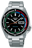 Seiko SRPK13K1 5 Sports SKX Series Regatta Timer Quartz Men's Watch – Retro Black Dial & Silver Steel Bracelet