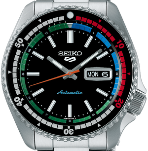 Seiko 5 Sports SKX Series Regatta Timer Retro Blue Dial Silver Steel Strap Watch For Men - SRPK13K1