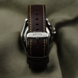 Seiko 5 Sports SSK036K1 SKX GMT Automatic Men's Watch – Mocha Black Dial & Brown Leather Strap