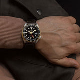 Seiko 5 Sports SSK036K1 SKX GMT Automatic Men's Watch – Mocha Black Dial & Brown Leather Strap
