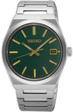 Seiko Conceptual Green Dial Silver Steel Strap Watch for Men - SUR601P1