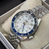 Seiko 5 Sports SSK033K1 SKX GMT Automatic Men's Watch – Sky Blue Dial & Silver Steel Bracelet