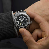 Seiko Prosprex Dark Depths GMT Automatic Black Dial Silver Steel Strap Watch For Men - SPB383J1