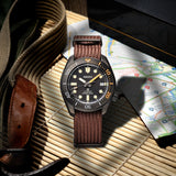 Seiko Prospex Black Series 1965 Limited Edition Black Dial Brown NATO Strap Watch For Men - SPB253J1