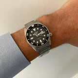 Seiko 5 Sports SKX Automatic Black Dial Silver Steel Strap Watch For Men - SRPK29K1