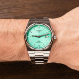 Tissot T137.407.11.091.01 PRX Powermatic 80 Men's Watch – Mint Green Dial & Silver Steel Strap