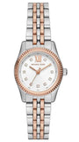 Michael Kors MK4817 Lexington Three-Hand Quartz Women's Watch – White Dial & Two-Tone Steel Strap