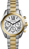 Michael Kors MK5855 Bradshaw Chronograph Quartz Women's Watch – Silver Dial & Two-Tone Steel Strap
