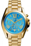 Michael Kors MK5975 Bradshaw Chronograph Quartz Women's Watch – Blue Dial & Gold Steel Bracelet