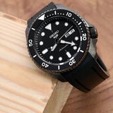 Seiko 5 Sports SRPD65K3 Automatic Men's Watch – Black Dial & Black Silicone Strap