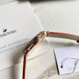 Swarovski 5519226 Crystal Frost Women's Watch – Red Dial & Red Leather Strap