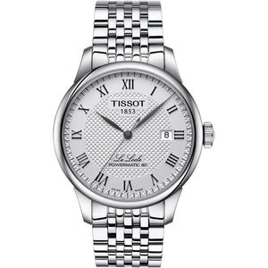 Tissot Le Locle Powermatic 80 Silver Dal Silver Steel Strap Watch For Men - T006.407.11.033.00