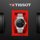 Tissot Le Locle Powermatic 80 Black Dial Silver Steel Strap Watch For Men - T006.407.11.053.00