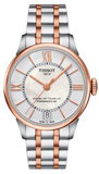 Tissot T099.207.22.118.01 Chemin des Tourelles Powermatic 80 Helvetic Pride Automatic Women's Watch – Silver Dial & Two-Tone Steel Bracelet