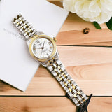 Tissot T108.208.22.117.00 Ballade Powermatic 80 Women's Watch – Mother of Pearl Silver Dial & Two-Tone Steel Strap
