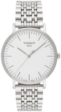 Tissot T109.610.11.031.00 T Classic Everytime Large Men's Watch – White Dial & Silver Steel Strap