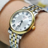 Tissot T Classic Carson Lady Premium Silver Dial Two Tone Steel Strap Watch For Women - T122.210.22.033.00