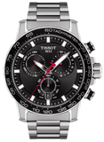 Tissot T125.617.11.051.00 Supersport Chrono Men's Watch – Black Dial & Silver Steel Strap