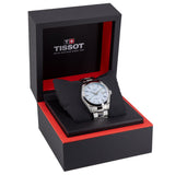 Tissot T127.407.11.351.00 Gentleman Powermatic 80 Silicium Men's Watch – Ice Blue Dial & Silver Steel Strap