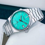 Tissot T137.207.11.091.01 PRX Powermatic 80 Men's Watch – Light Green Dial & Silver Steel Strap