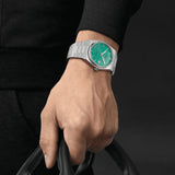 Tissot T137.407.11.091.01 PRX Powermatic 80 Men's Watch – Mint Green Dial & Silver Steel Strap