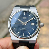 Tissot T137.407.17.041.00 PRX Powermatic 80 Men's Watch – Blue Dial & Black Rubber Strap