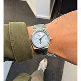 Tissot T137.207.11.351.00 PRX Powermatic 80 Men's Watch – Ice Blue Dial & Silver Steel Strap