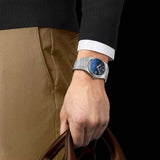 Tissot T137.407.11.051.01 Powermatic 80 Men's Watch – Gradient Blue Dial & Silver Steel Strap