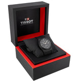 Tissot T137.907.97.201.00 PRX Powermatic 80 Men's Watch – Carbon Black Dial & Black Rubber Strap