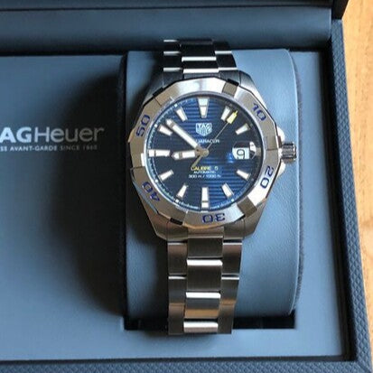Tag Heuer Aquaracer Automatic Men's Watch WBD2112.BA0928 – Blue Dial with Silver Steel Strap