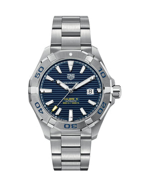 Tag Heuer Aquaracer Calibre 5 Automatic Blue Dial Silver Steel Strap Watch for Men - WAY2012.BA0927