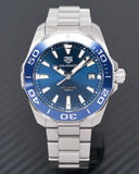 Tag Heuer Aquaracer Blue Dial Quartz Silver Steel Strap Watch for Men - WAY111C.BA0928