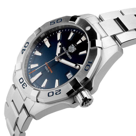 Tag Heuer Aquaracer Blue Dial Silver Steel Strap Watch for Men - WBD1112.BA0928
