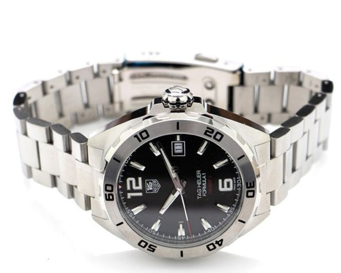 Tag Heuer Formula 1 Automatic Black Dial Silver Steel Strap Watch for Men - WAZ2113.BA0875