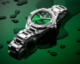 Tag Heuer Aquaracer Diamonds Emerald Green Dial Silver Steel Strap Watch for Women - WBD1316.BA0740