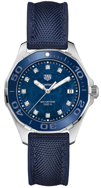 Tag Heuer Aquaracer Blue Mother of Pearl Dial Watch for Women - WAY131L.FT6091