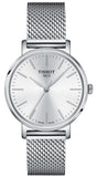 Tissot T143.210.11.011.00 Everytime Lady Quartz Women's Watch – Silver Dial & Silver Mesh Bracelet