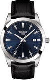 Tissot T127.410.16.041.01 Gentleman Quartz Men's Watch – Blue Dial & Black Leather Strap