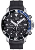 Tissot T120.417.17.051.02 Seastar 1000 Quartz Chronograph Men's Watch – Black Dial & Black Rubber Strap