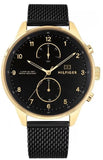 Tommy Hilfiger 1791580 Chase Quartz Men's Watch – Black Dial & Black Mesh Bracelet