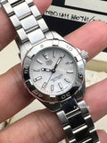 Tag Heuer Aquaracer Quartz Women's Watch WBD1411.BA0741 – Mother of Pearl White Dial with Silver Steel Strap