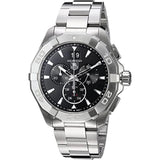 Tag Heuer Aquaracer Chronograph Black Dial Silver Steel Strap Watch for Men - CAY1110.BA0927