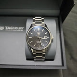 Tag Heuer Carrera Automatic Black Dial Silver Steel Strap Watch for Men - WAR211A.BA0782