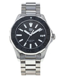 Tag Heuer Aquaracer Quartz Black Dial Silver Steel Strap Watch for Women - WAY131K.BA0748