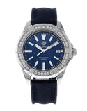 Tag Heuer Aquaracer Quartz Diamonds Blue Dial Blue Nylon Strap Watch for Women - WAY131N.FT6091