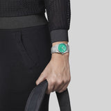 Tissot PRX Powermatic 80 Automatic Mint Green Dial Silver Steel Strap Watch for Men - T137.407.11.091.01