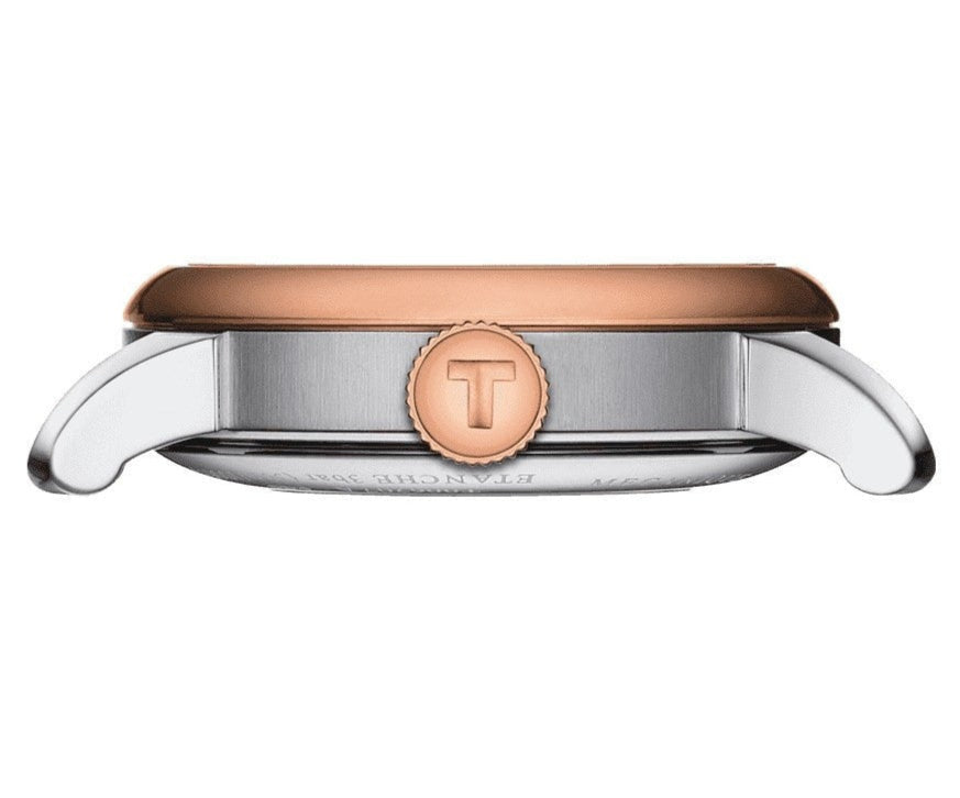 Tissot Le Locle Automatic Lady Mother of Pearl Dial Two Tone Steel Strap Watch For Women - T006.207.22.116.00