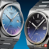 Tissot T137.407.11.351.01 PRX Powermatic 80 Men's Watch – Gradient Blue Dial & Silver Steel Strap