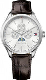 Tommy Hilfiger 1791304 Oliver Quartz Men's Watch – White Dial & Brown Leather Strap